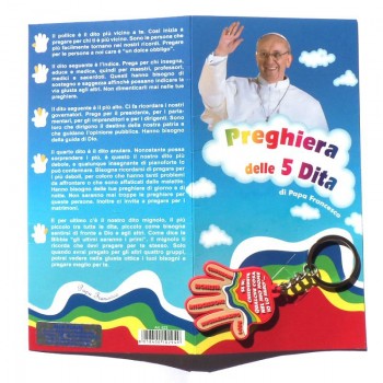 Portachiavi con Preghiera 5 Dita Papa Francesco