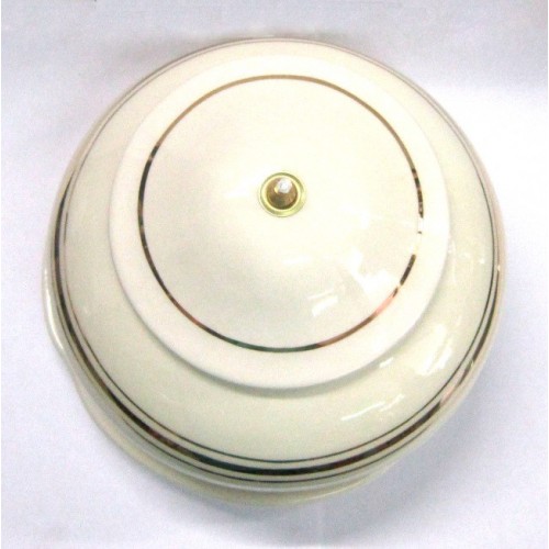 Lampada da Altare Bianca in Porcellana con Oro