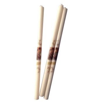 Candele Ceriola Candelora decorata 14x27cm