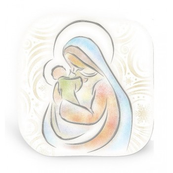 Quadretto colorato Madonna col Bambino