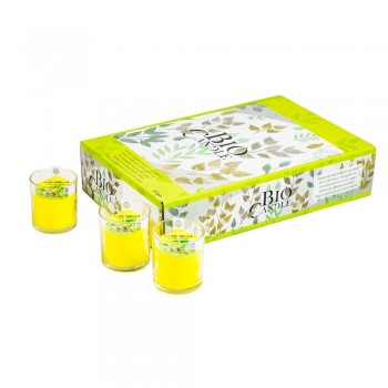 Bicchiere Vetro Citronella Vegetale Impatto Zero