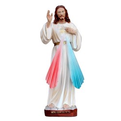 Statua Gesù Misericordioso 30cm resina italiana