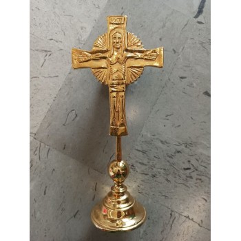 CROCE DA BASE PER LODI 27CM DORATURA 24K 2