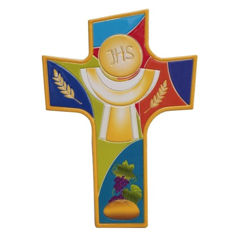 Croce Colorata con 7 Doni Spirito Santo