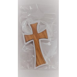 Croce in Polimero bordo bianco e finto Ulivo