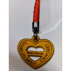 CIONDOLO ULIVO Cuore "La cosa piu' bella? La vita"