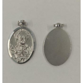 MEDAGLIA - Medaglia Ovale in Argento San Michele Arcangelo