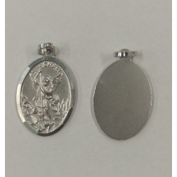 MEDAGLIA - Medaglia Ovale in Argento San Michele Arcangelo