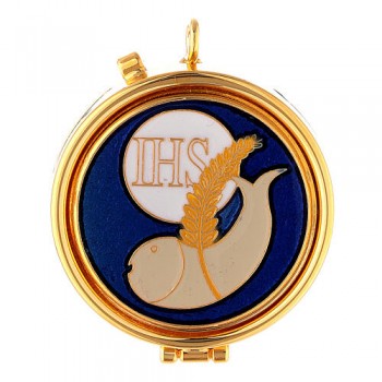 Teca Ottone Per Eucaristia IHS e Pesci 5.4 cm