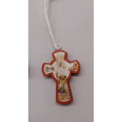 COMUNIONE - Croce Calice Da Collo Doppia Faccia Resinata e Laccio
