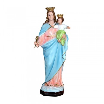 Statua Madonna Ausiliatrice 45 cm Resina Dipinta Italiana