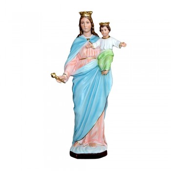 Statua Madonna Ausiliatrice 60 cm Resina Dipinta Italiana