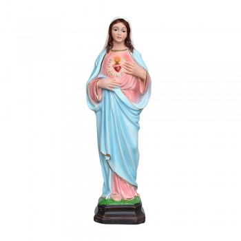 Statua Sacro Cuore di Maria 30 cm Resina Italiana Dipinta
