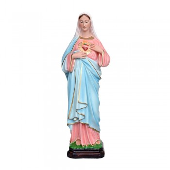 Statua Sacro Cuore di Maria 40 cm Resina Italiana Dipinta