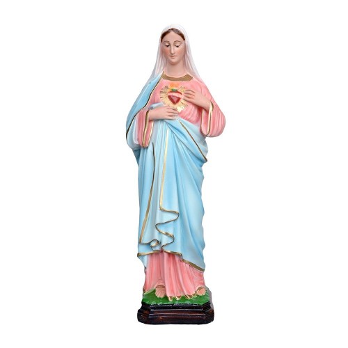 Statua Sacro Cuore di Maria 40 cm Resina Italiana Dipinta