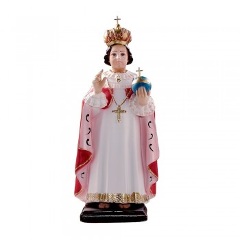 Statua Gesù Bambino di Praga 45 cm Resina Italiana Dipinta