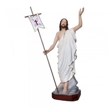 Statua Gesù Risorto Resina Italiana Dipinta 50 cm