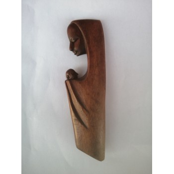 Madonna in Legno Prodotto Artigianale Africano EQUOSOLIDALE