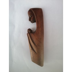 Madonna in Legno Prodotto Artigianale Africano EQUOSOLIDALE