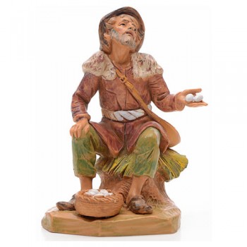 NATALE - Pastore con Uova Fontanini 17 cm