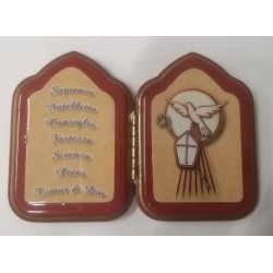 CRESIMA - Dittico Sagomato Legno Laccato Spirito Santo