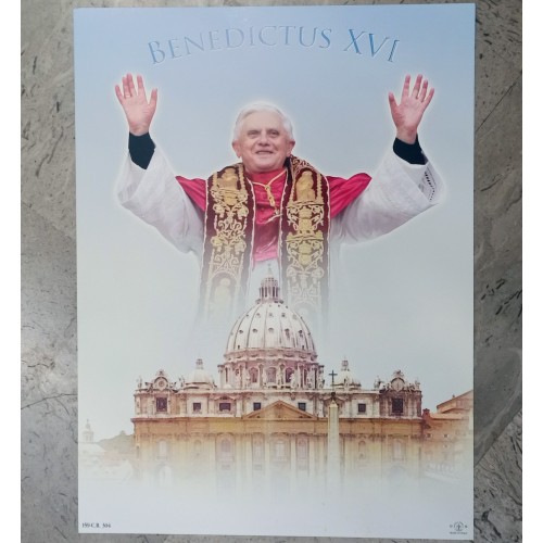 Poster Papa Benedetto XVI misura 20x25 da euro 0,80