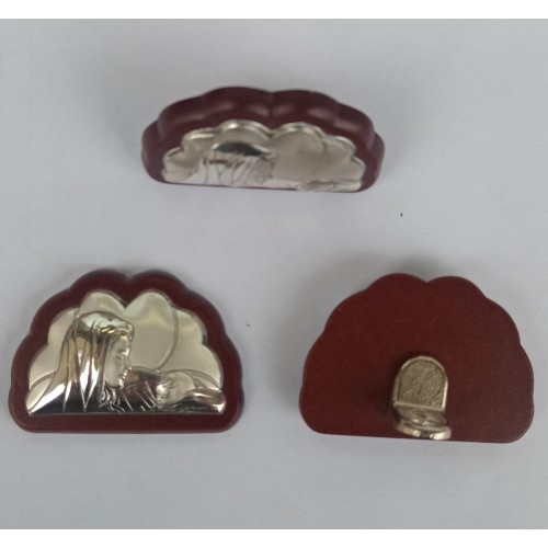 QUADRETTO MINI NUVOLA MADONNA CON BAMBINO ARGENTO
