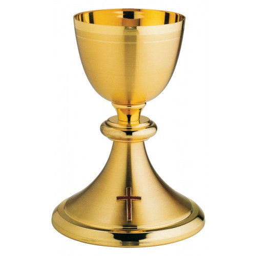 CALICE CON CROCE SMALTATA H 19 CM