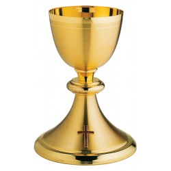 CALICE CON CROCE SMALTATA H 19 CM