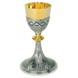 CALICE CERVI E CORONA DI SPINE H 21CM
