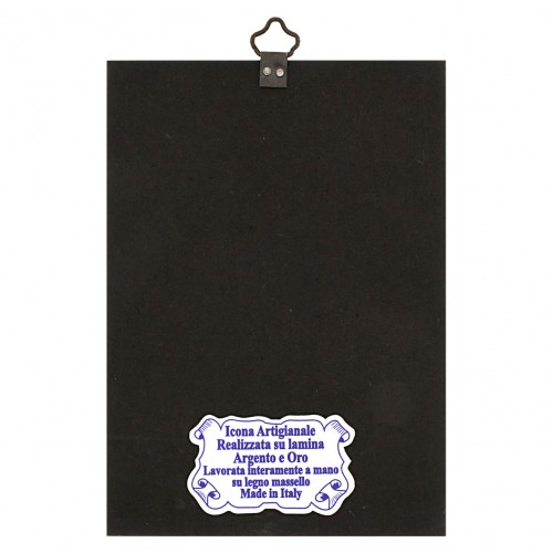 Iconetta con Cornice Azzurra Sacra Famiglia 14x10