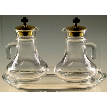 Servizio Ampolline in Vetro e Tappi Dorati