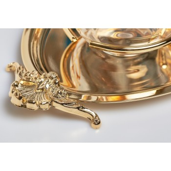 Servizio di Ampolline con Decorazione oro e Vassoio in... 2