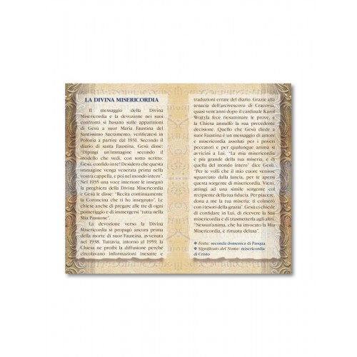 Pagellina Doppia Gesù Misericordioso