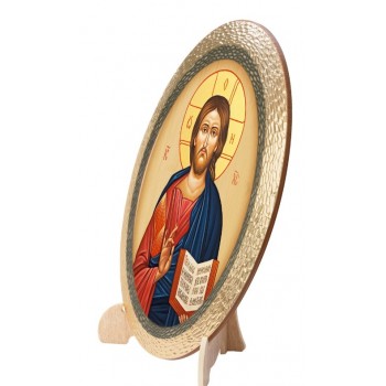 Quadretto Ovale Bombato in Polimero "Cristo Pantocratore"... 2