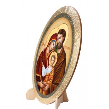 Quadretto Ovale Bombato in Polimero Sacra Famiglia- 25 x... 2