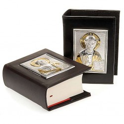 Custodia Copertina in Pelle e Argento Gesù Maestro