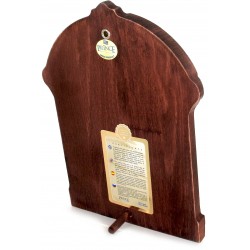 Icona Legno Arco con Riza Argento 24x18.5 cm