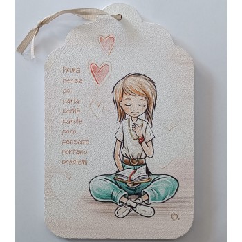 Quadretto in Legno "Il peso delle parole"...AIUTIAMO I NS...