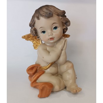 ANGELI - Angelo Resina Seduto Mani Giunte di lato 9x7.6 cm