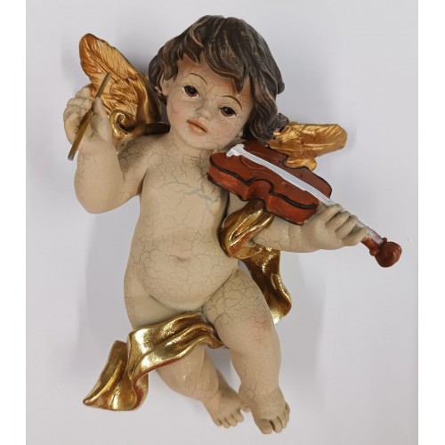 ANGELI - Angelo Volante con Violino 17.8x12.1cm