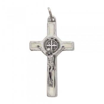 Croce San Benedetto Metallo Argentato