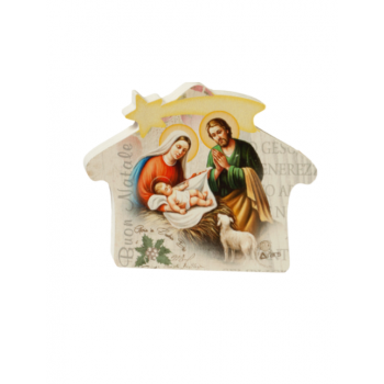 NATALE - Presepe Casetta in Legno Bianco