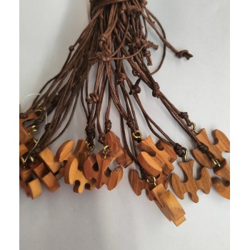 CIONDOLO - Collanina mini Colomba Legno di Ulivo