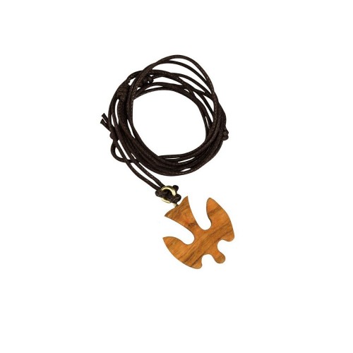 CIONDOLO - Collanina mini Colomba Legno di Ulivo