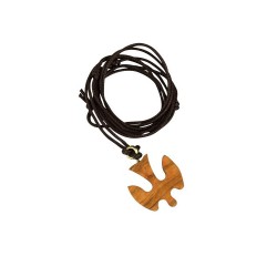 CIONDOLO - Collanina mini Colomba Legno di Ulivo