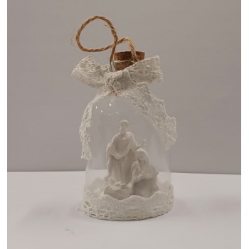 NATALE - Bottigliette Natività Merletto