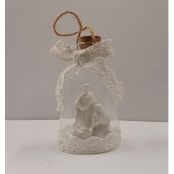 NATALE - Bottigliette Natività Merletto
