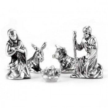 NATALE - Natività Metallo 2,8 cm 5 pezzi