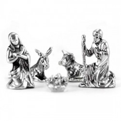 NATALE - Natività Metallo 2,8 cm 5 pezzi